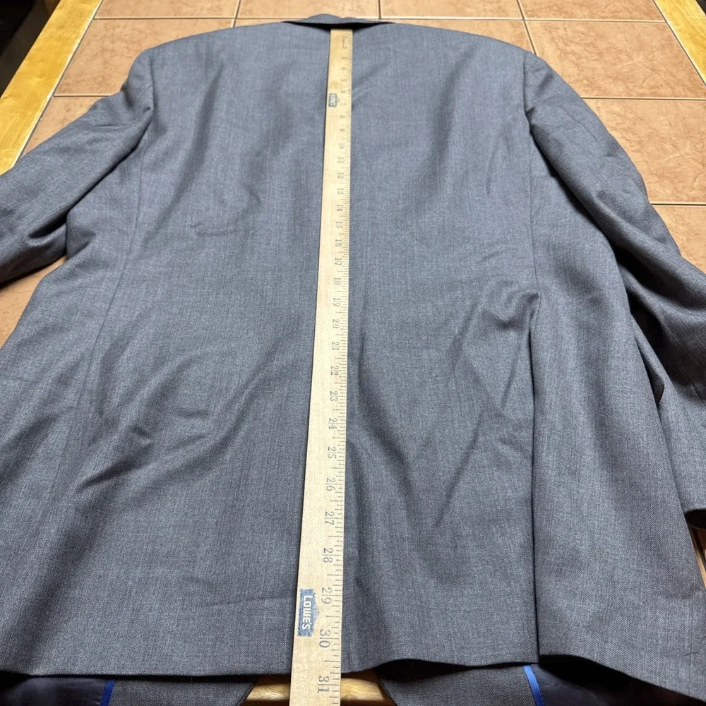 Stile Bespoke Blazer Sport Coat 40R Gray Pink Stripe‎ Holland Sherry Wool Jacket